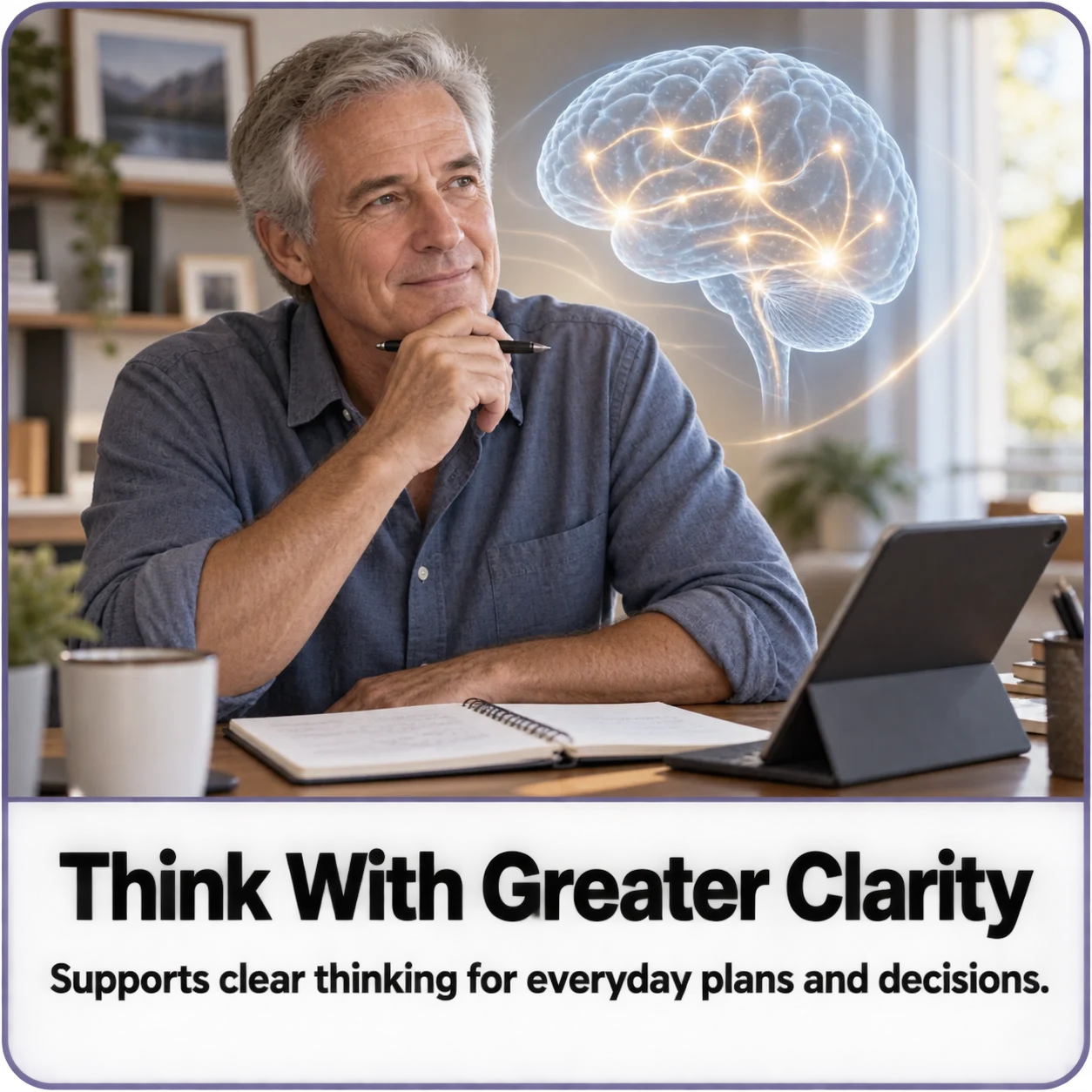Supports clear thinking for everyday plans and decisions